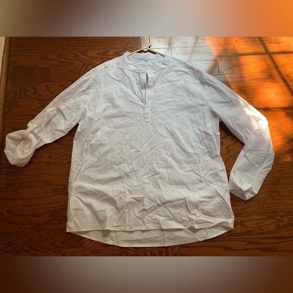 Tops - Women’s White Linen Blouse Size 3XL